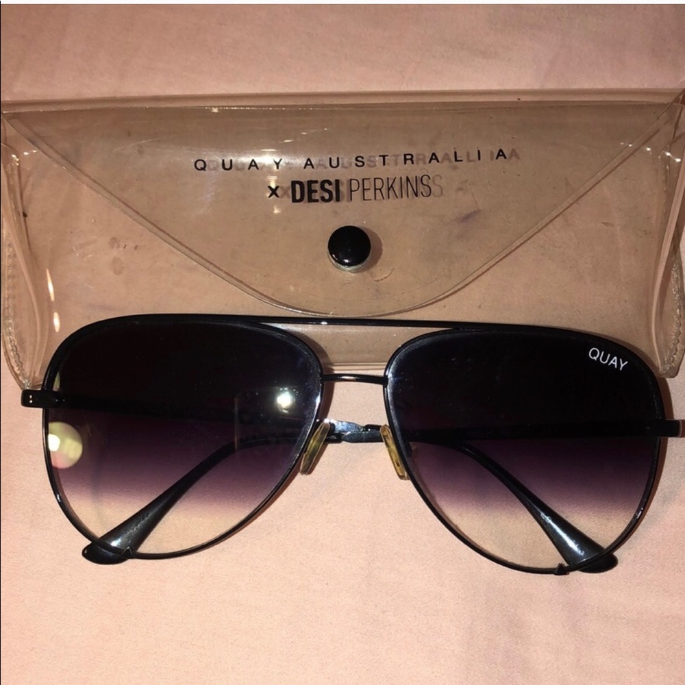 QUAYxDESI highkey black/purple fade sunglasses